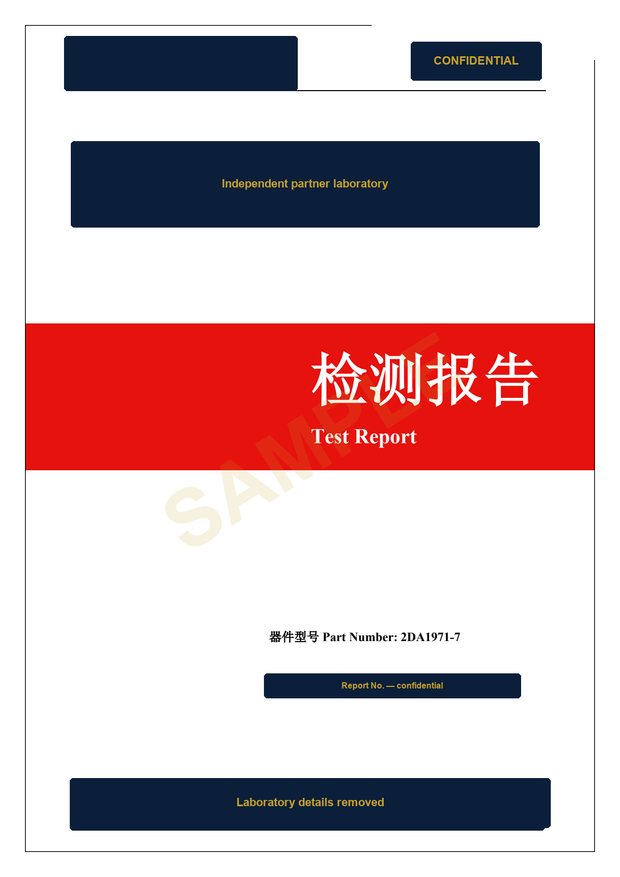 Sample report — cover